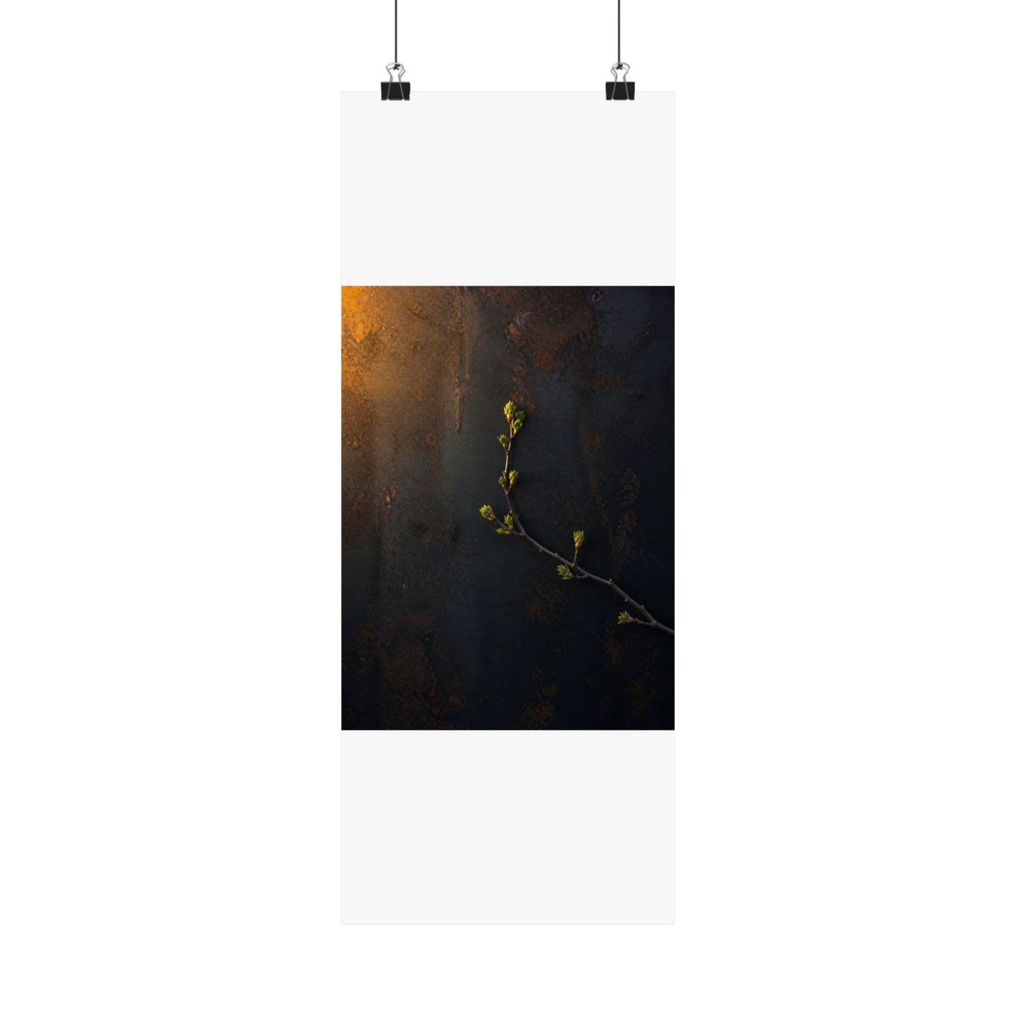 Bold Rust Patina Wall Art Print - Moody Minimal Dark Japandi