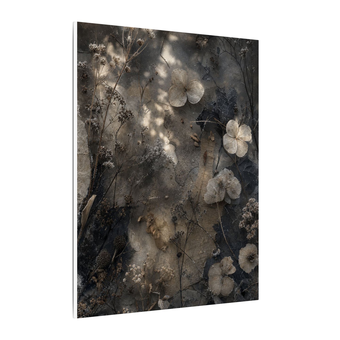 Winter Dried Flowers Texture Canvas Art | Elegant Decor