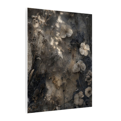Winter Dried Flowers Texture Canvas Art | Elegant Decor