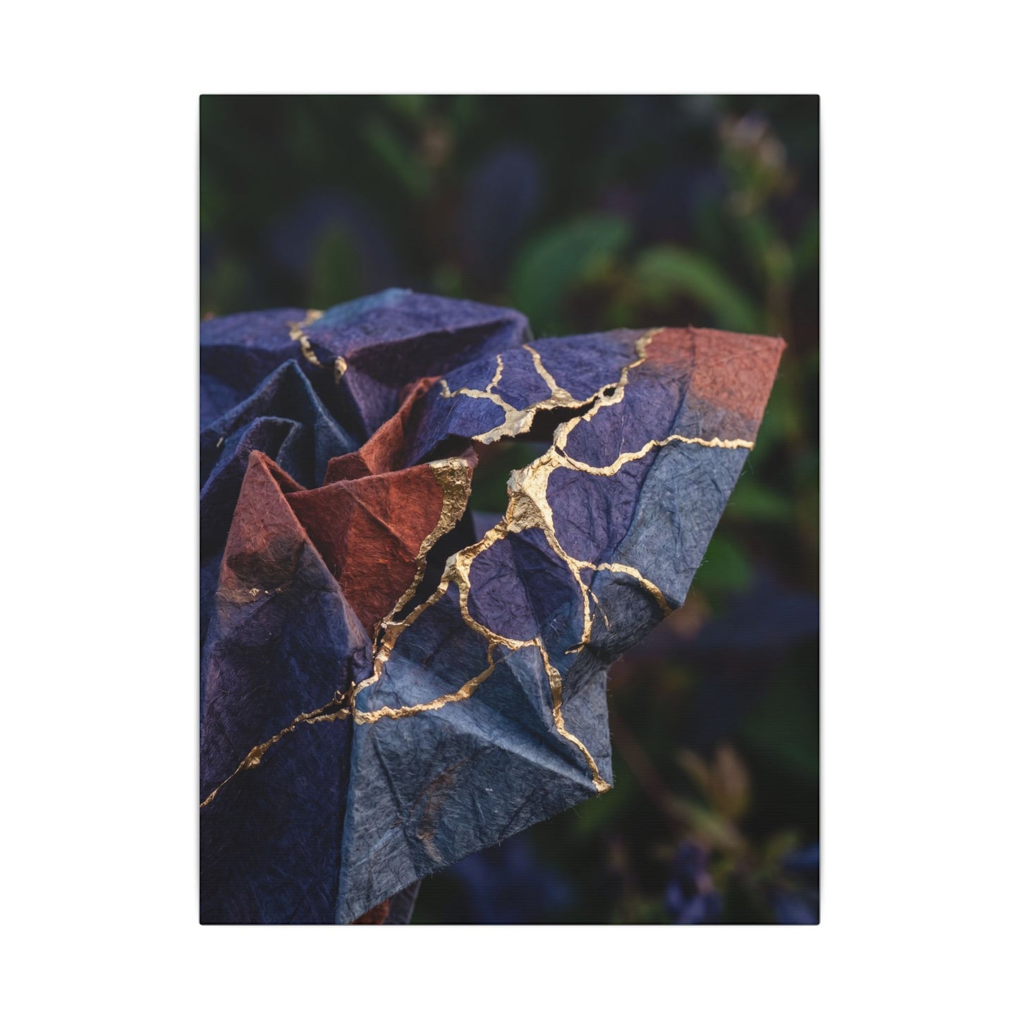 Philosophical Paper Fold Canvas Art - Gold Vein Kintsugi