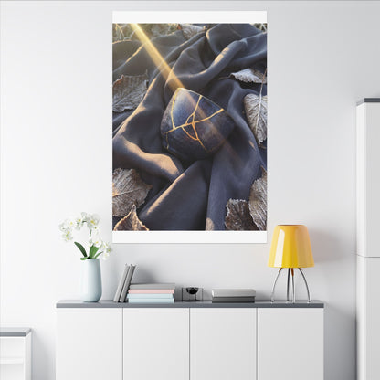 Winter Silk Drape Gold Repair Canvas Art | Artful Decor