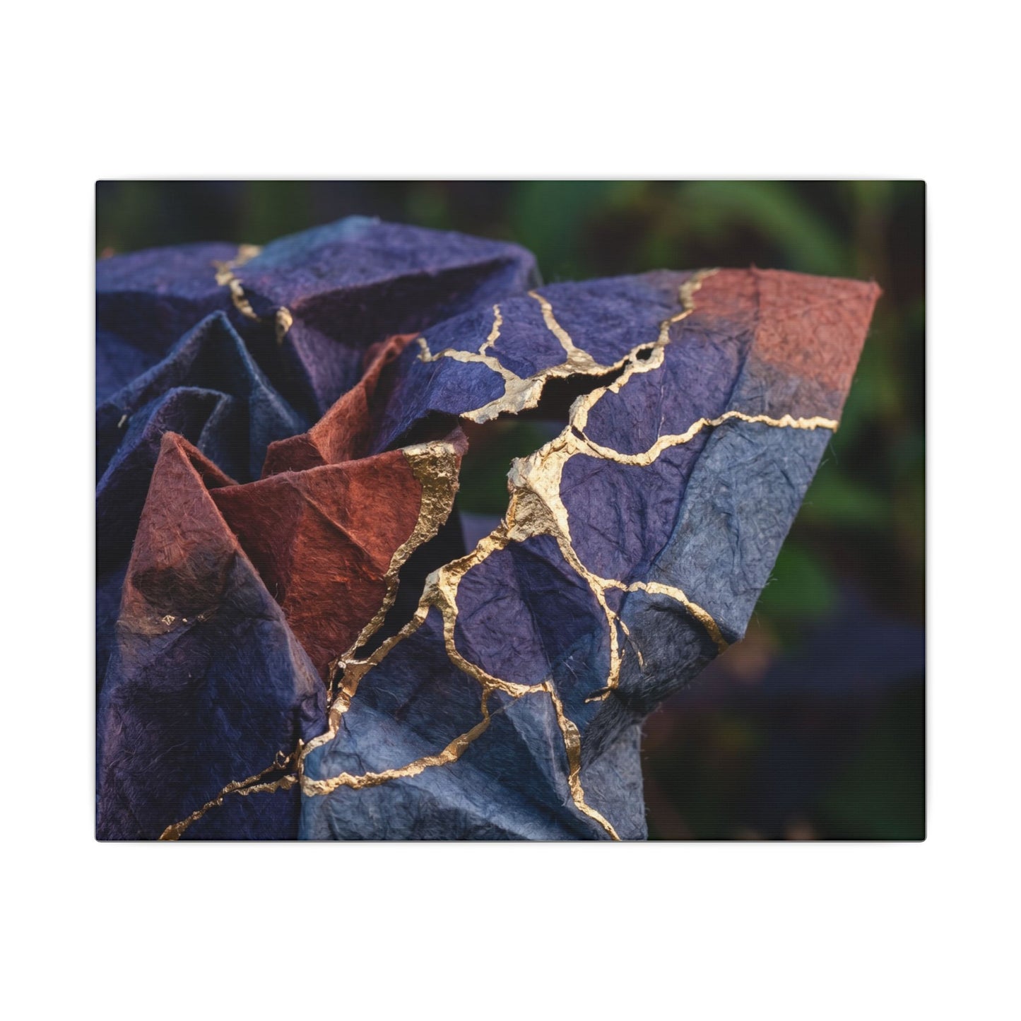 Philosophical Paper Fold Canvas Art - Gold Vein Kintsugi