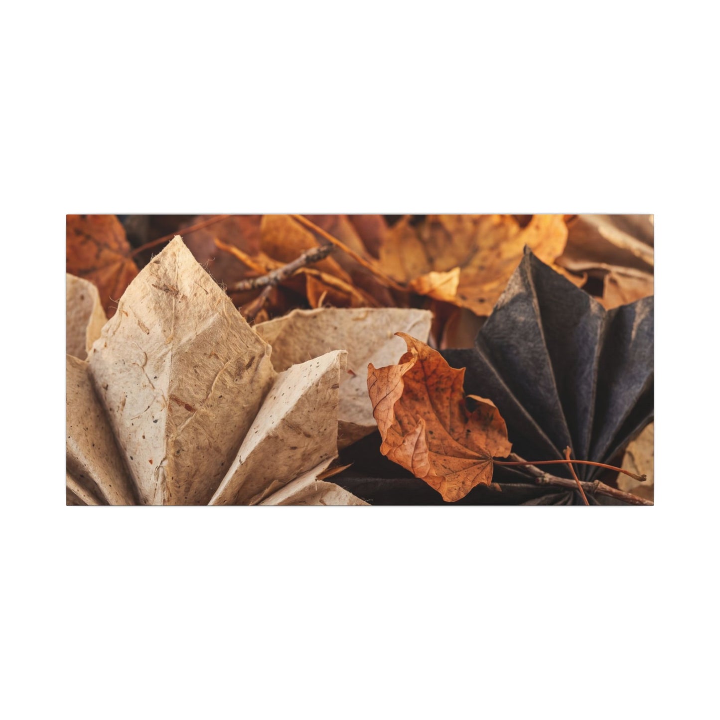 Paper Fold Texture Canvas Art | Elegant Japandi Art