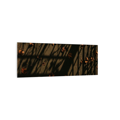 Dark Japandi Shadow Play in Golden Hour | Moody Minimal Canvas Art