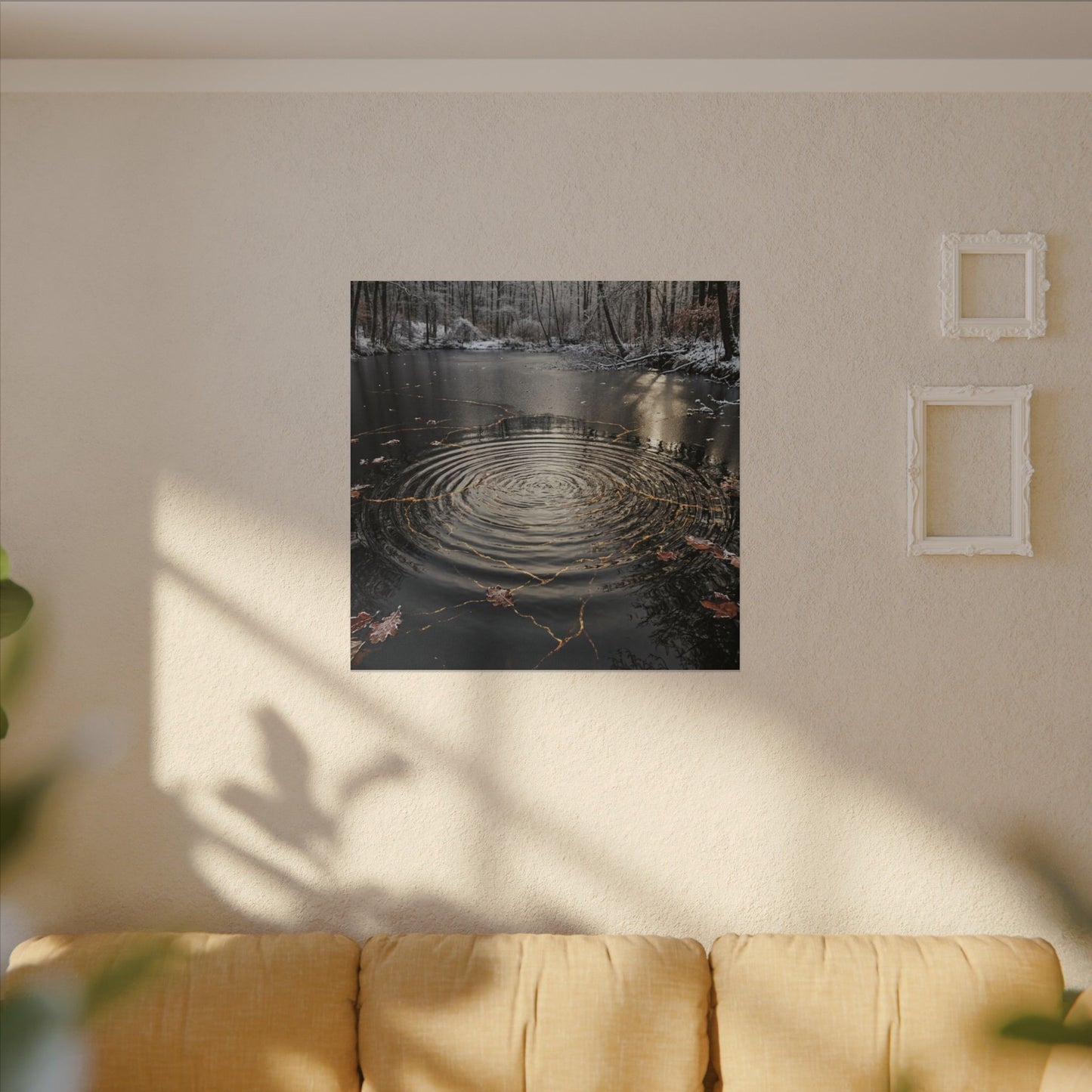 Water Ripple Broken Beauty Canvas Art | Artful Kintsugi Art