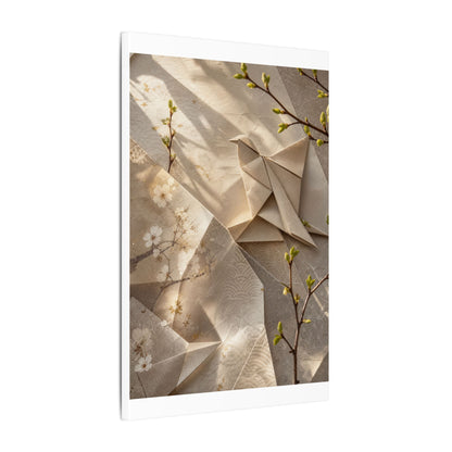 Golden Hour Paper Fold Canvas Art - Japandi Fukinsei