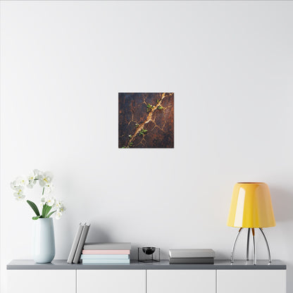 Rust Patina Spring Canvas Art | Kintsugi Resilient Design