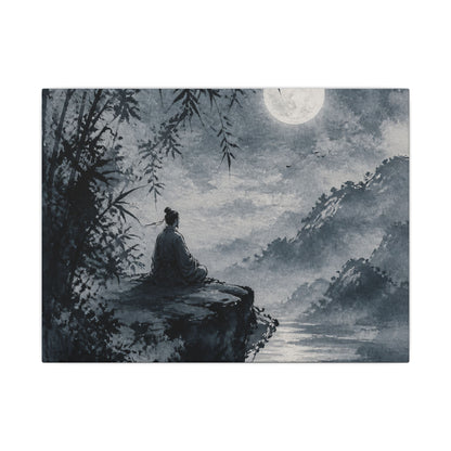 Ink Brushstroke Sumi E Canvas Art | Serene Zen Art