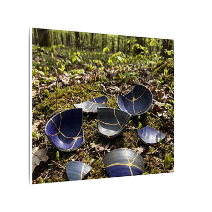 Philosophical Broken Pottery Canvas Art - Broken Beauty Kintsugi