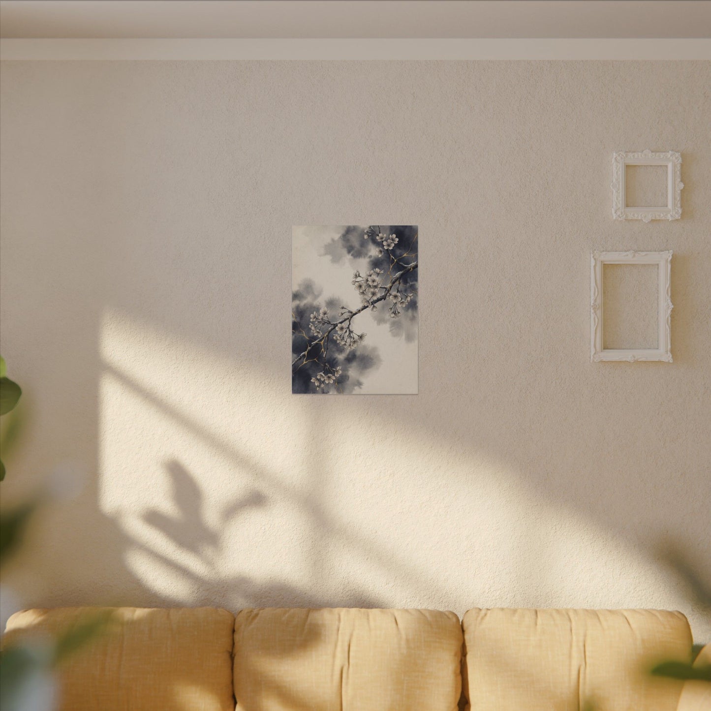 Ma Cherry Blossom Canvas Art - Kintsugi Gold Vein