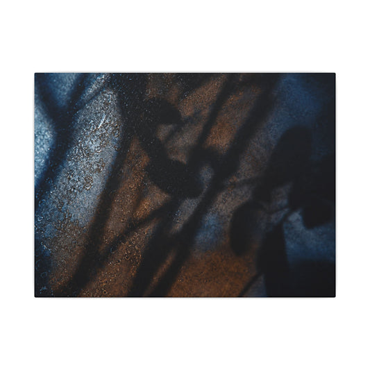 Moonlight Shadow Play Canvas Art - Dark Japandi Ma