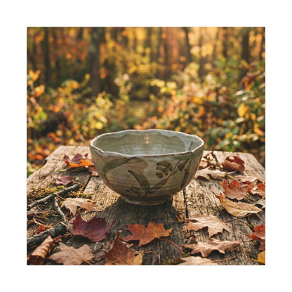 Golden Hour Ceramic Bowl Canvas Art - Japandi Fukinsei