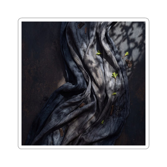Silk Drape Spring Sticker | Dark Japandi Bold Design