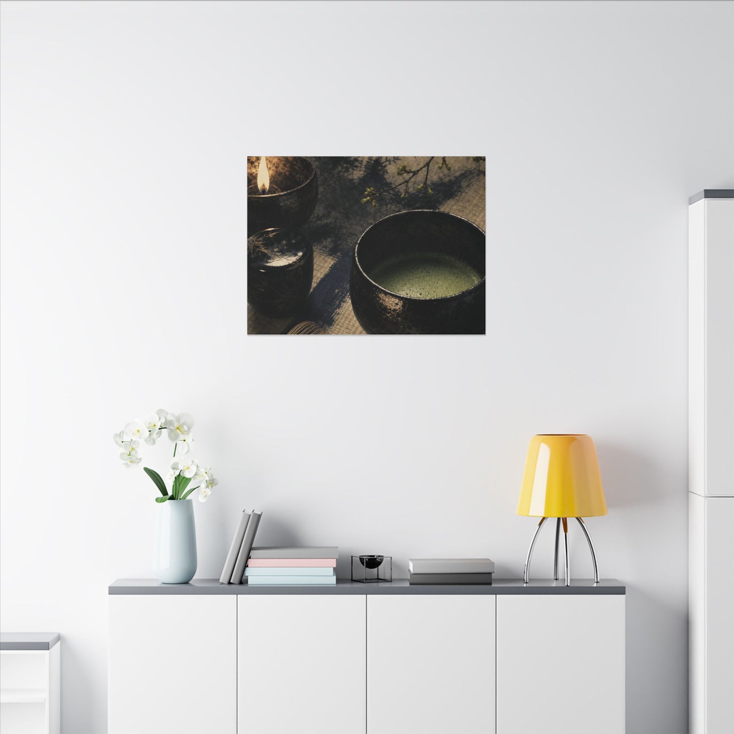 Ma Tea Ceremony Canvas Art - Zen Sumi E