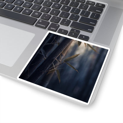 Bamboo Grove Sticker | Summer Dark Japandi Moody Minimal Art Art Print