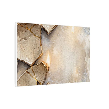Broken Pottery Winter Canvas Art | Japandi Warm Design
