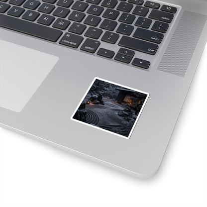 Candlelight Rock Garden Sticker - Dark Japandi Fukinsei