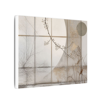 Winter Shoji Screen Japanese Pattern Canvas Art | Elegant Decor