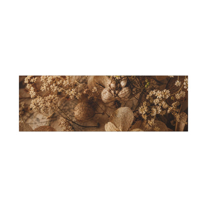 Spring Dried Flowers Japanese Pattern Canvas Art | Earthy Decor