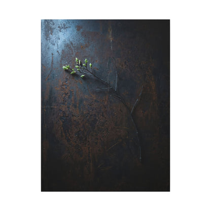 Moody Rust Patina Canvas Art - Moody Minimal Dark Japandi