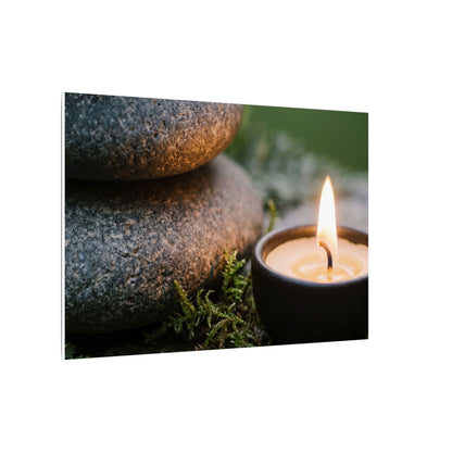Warm River Stones Canvas Art - Japanese Pattern Japandi