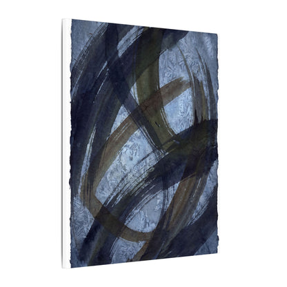 Ink Brushstroke Canvas Art | Winter Dark Japandi Shadow Zen Art