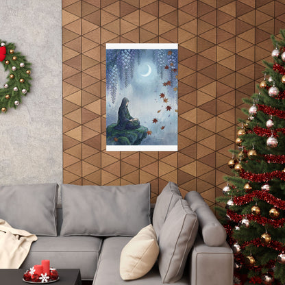 Wisteria Autumn Wall Art Print | Zen Contemplative Design