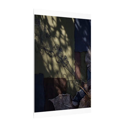 Ma Incense Smoke Canvas Art - Dark Japandi Dark Texture