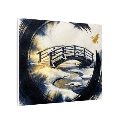 Autumn Ink Brushstroke Karesansui Canvas Art | Peaceful Decor