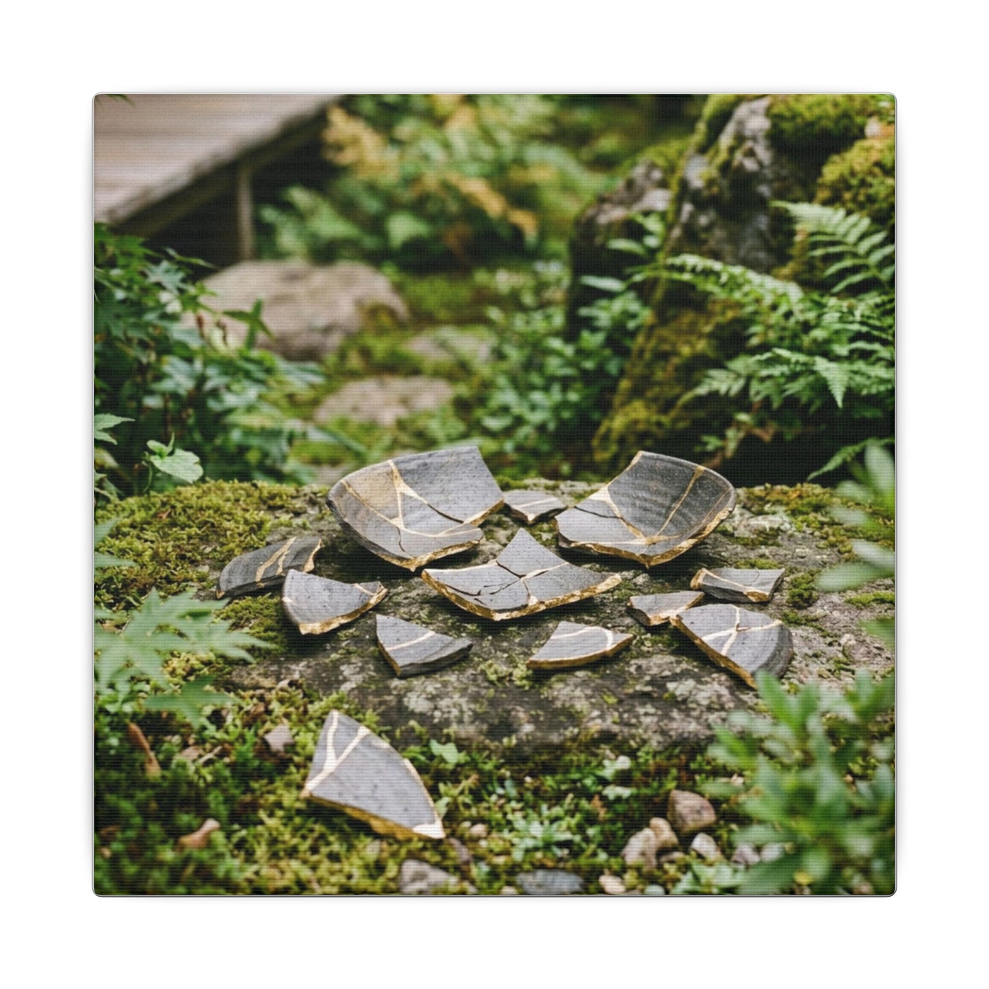 Summer Broken Pottery Gold Repair Canvas Art | Resilient Decor