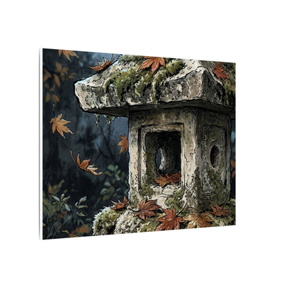 Shibui Stone Lantern Canvas Art - Japandi Minimal Line