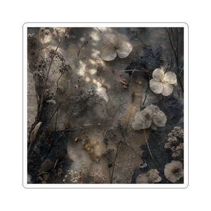 Dried Flowers Texture Sticker | Neutral Japandi Art
