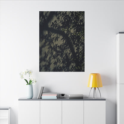 Atmospheric Shadow Play Canvas Art - Moody Minimal Dark Japandi
