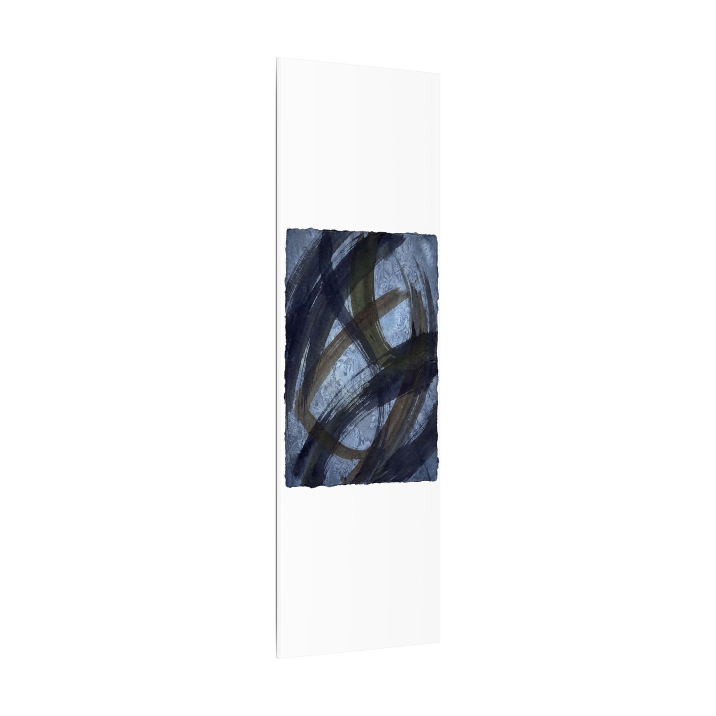 Ink Brushstroke Canvas Art | Winter Dark Japandi Shadow Zen Art