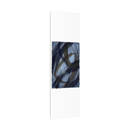 Ink Brushstroke Canvas Art | Winter Dark Japandi Shadow Zen Art