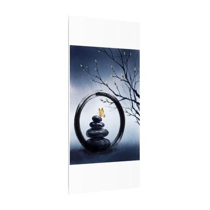 River Stones Spring Canvas Art | Zen Peaceful Design
