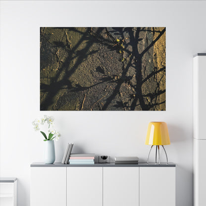 Kanso Shadow Play Canvas Art - Dark Japandi Dark Texture