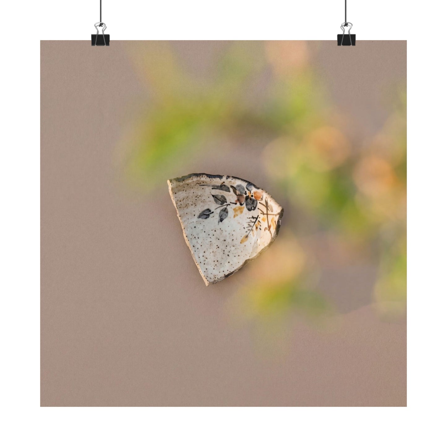 Ma Ceramic Bowl Wall Art Print - Japandi Japanese Pattern