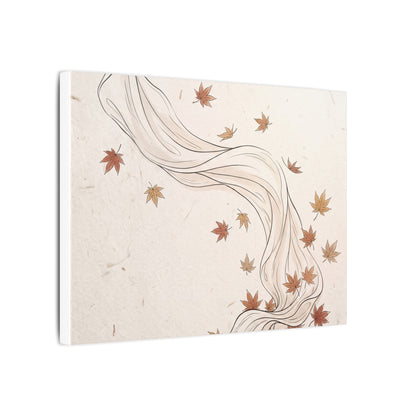 Japandi Silk Drape in Dawn | Minimal Line Canvas Art