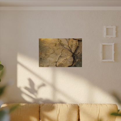 Cracked Earth Spring Canvas Art | Japandi Warm Design