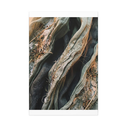 Silk Drape Winter Canvas Art | Japandi Cozy Design