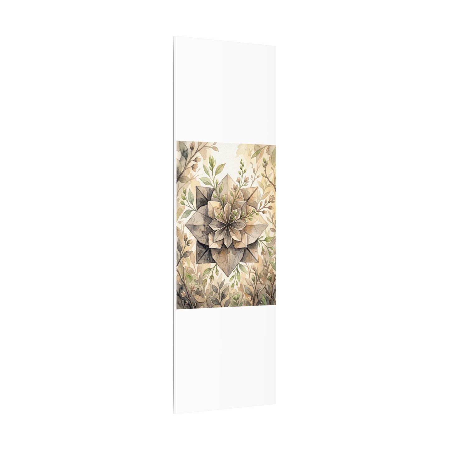 Warm Paper Fold Canvas Art - Watercolor Japandi