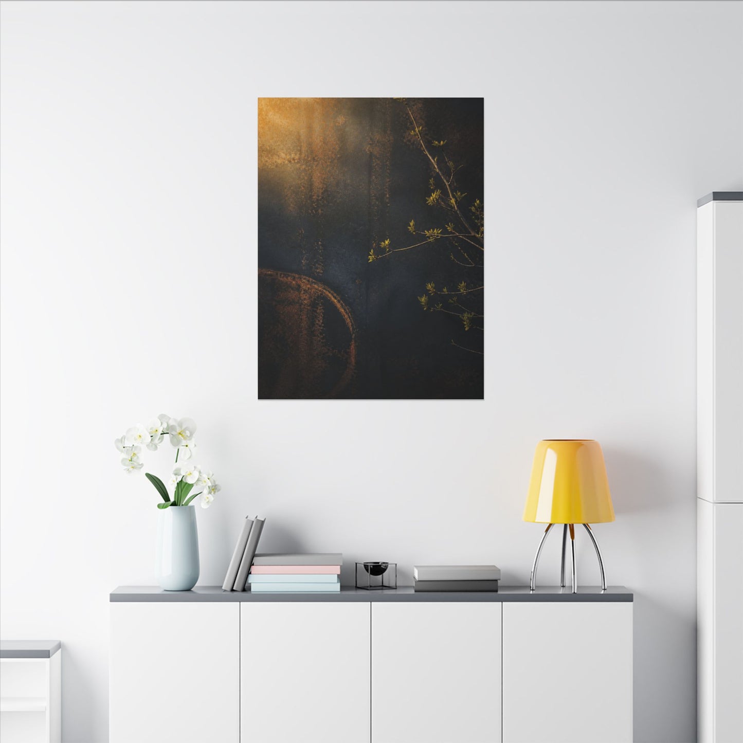 Spring Rust Patina Dark Texture Canvas Art | Moody Decor