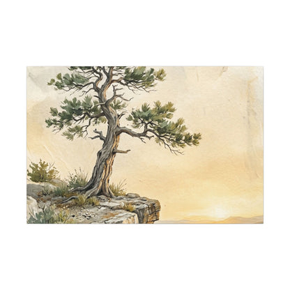Pine Tree Canvas Art | Summer Japandi Texture Art