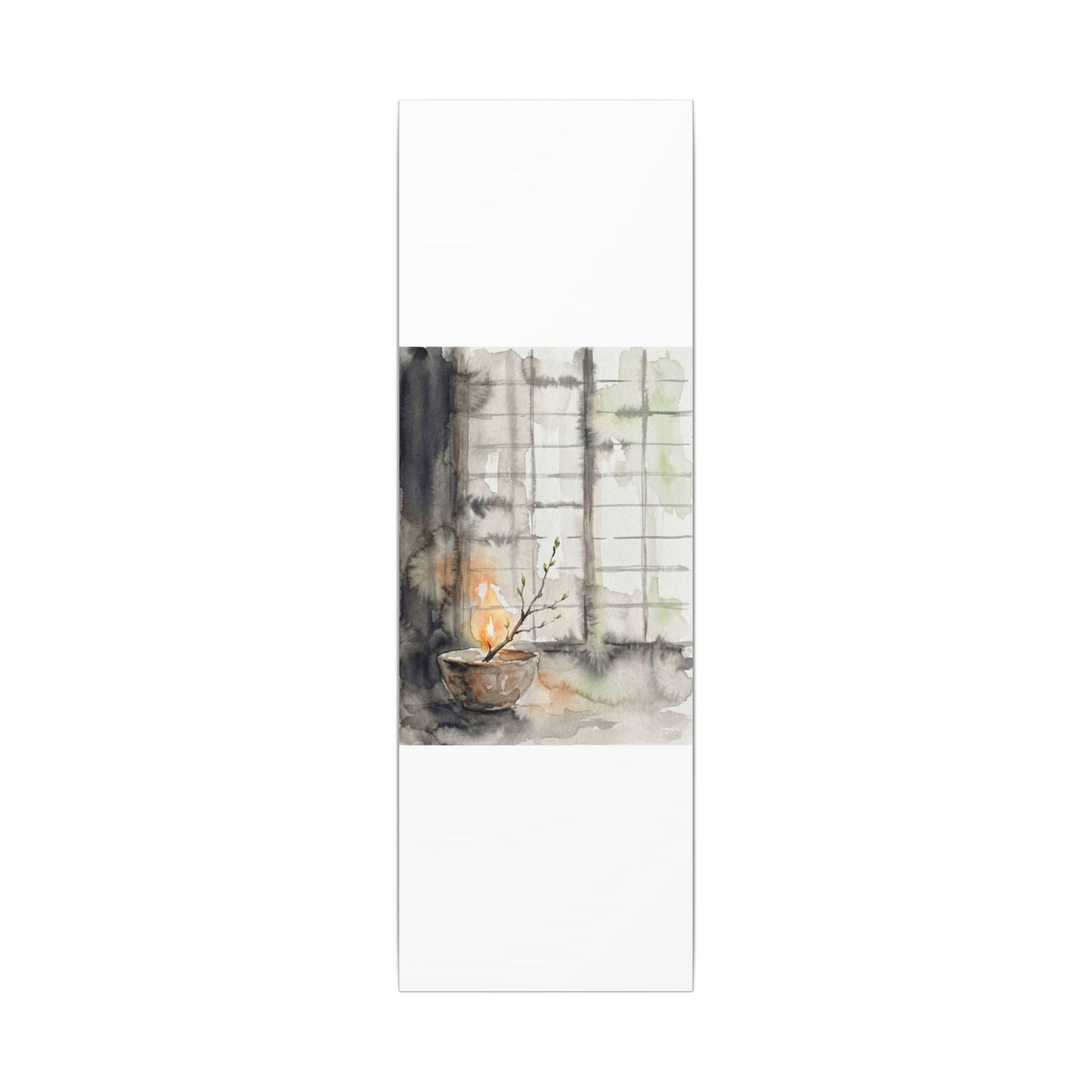 Shoji Screen Canvas Art | Spring Japandi Watercolor Art