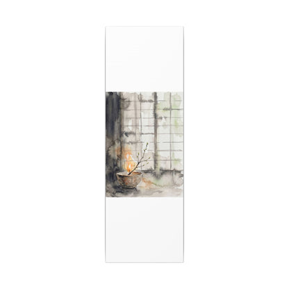 Shoji Screen Canvas Art | Spring Japandi Watercolor Art