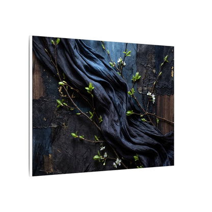 Spring Silk Drape Dark Texture Canvas Art | Atmospheric Decor