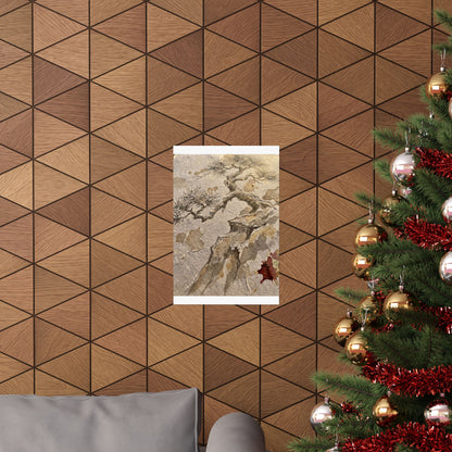 Pine Tree Winter Wall Art Print | Japandi Elegant Design