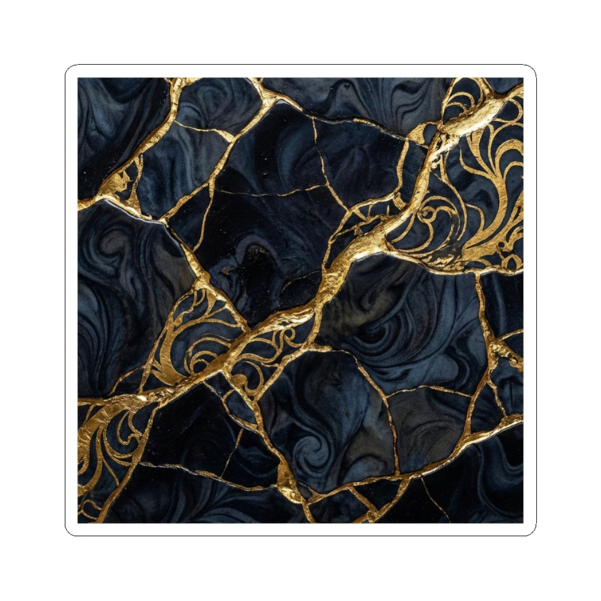Kintsugi Gold Vein Sticker Art Print