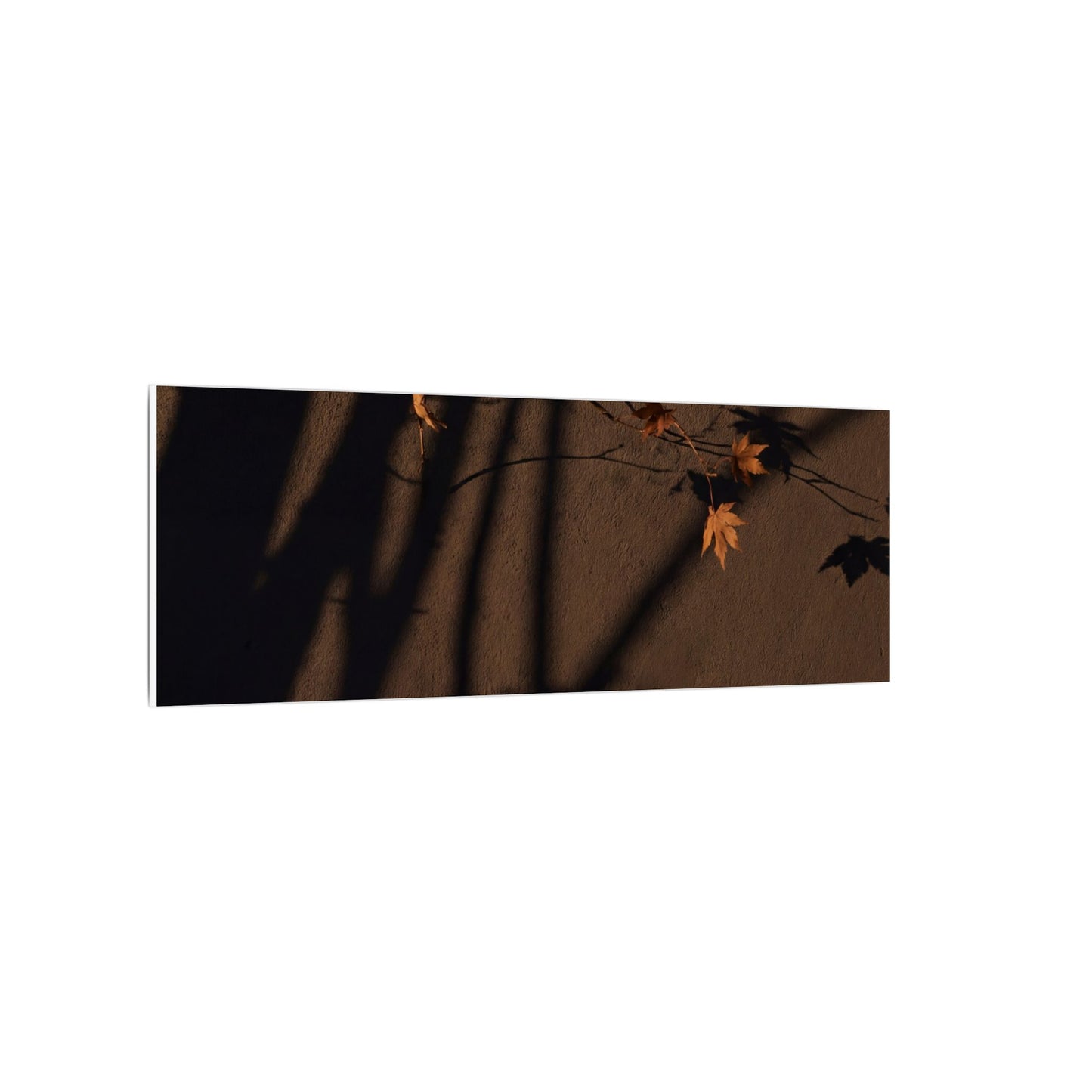 Shadow Play Autumn Canvas Art | Dark Japandi Luxurious Design